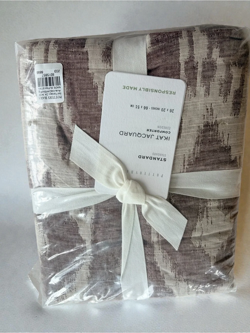 Pottery Barn Ikat Jacquard standard sham 26